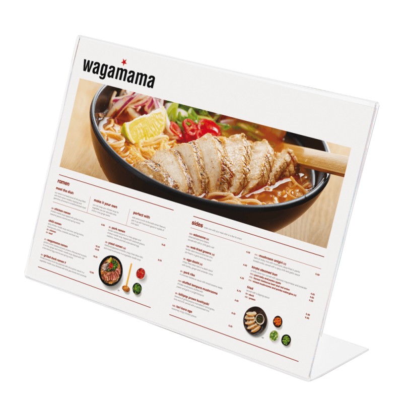 Rama foto plexiglas, format a4, landscape, suport de birou tip l transparent MultiMark GlobalProd