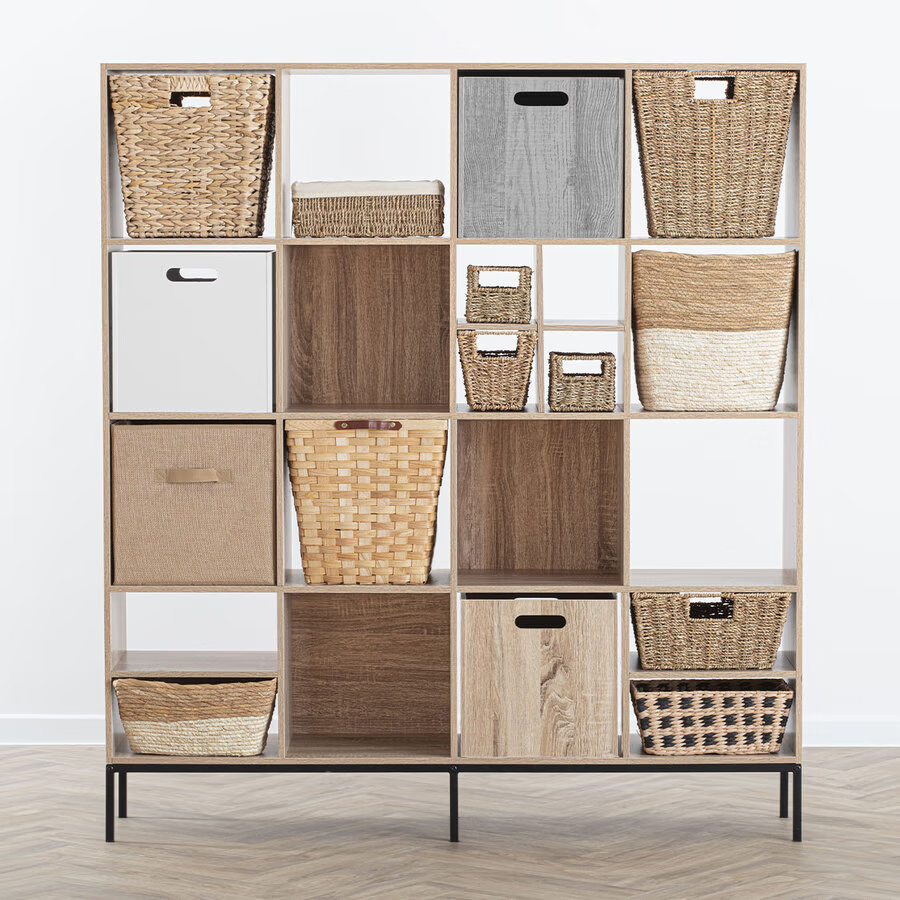 Cutie depozitare 5Five din lemn MDF, pentru raft, 30x30x30 cm, gri Household NewTrend