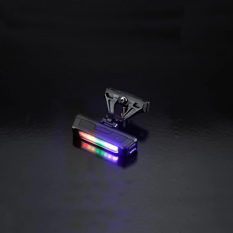 Stop led rgb pentru bicicleta, reincarcabil usb 500 mah, 3 moduri iluminare MultiMark GlobalProd