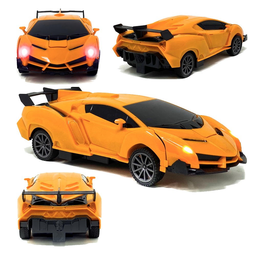 Masina robot cu telecomanda, transformare automata, rotire 360 grade, lumini MultiMark GlobalProd