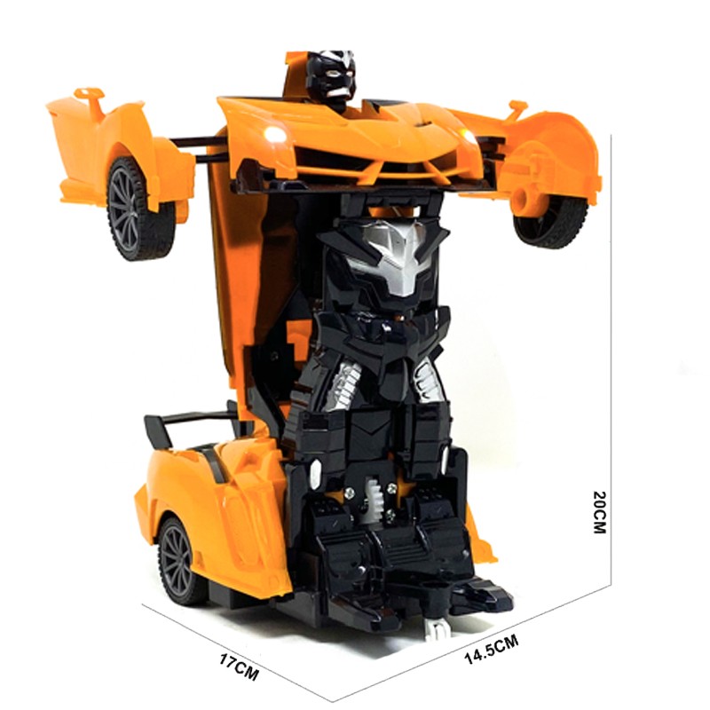 Masina robot cu telecomanda, transformare automata, rotire 360 grade, lumini MultiMark GlobalProd