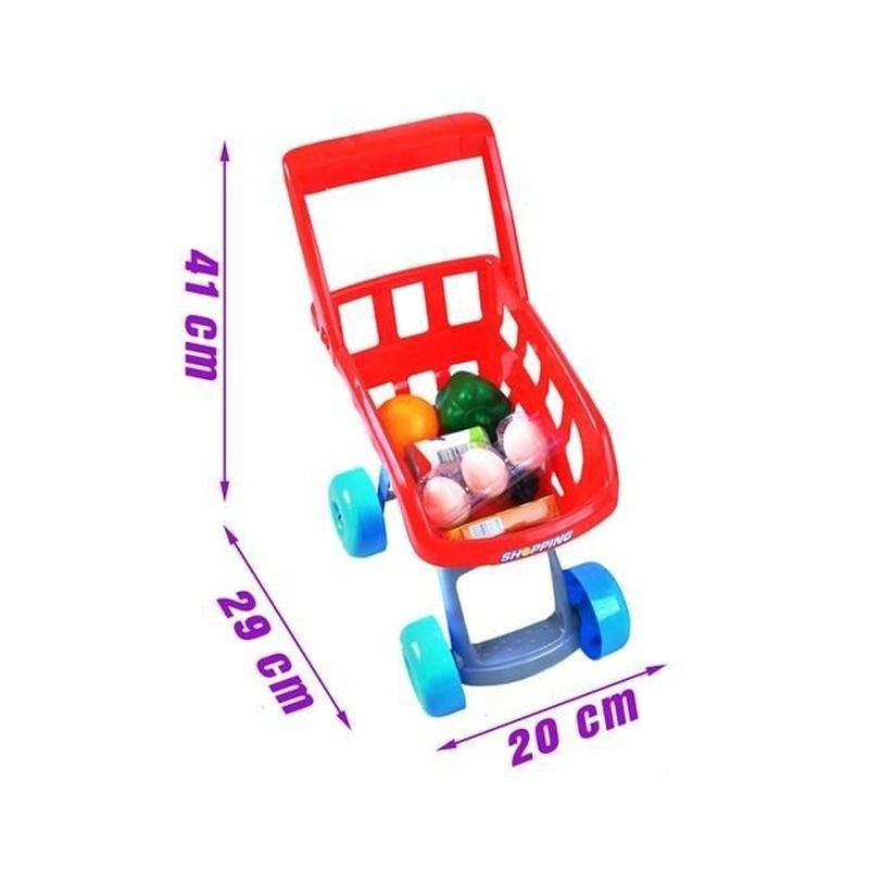 Set supermarket, 24 accesorii, lumini, efecte sonore, carucior cumparaturi, casa de marcat, 82x50x44 cm MultiMark GlobalProd