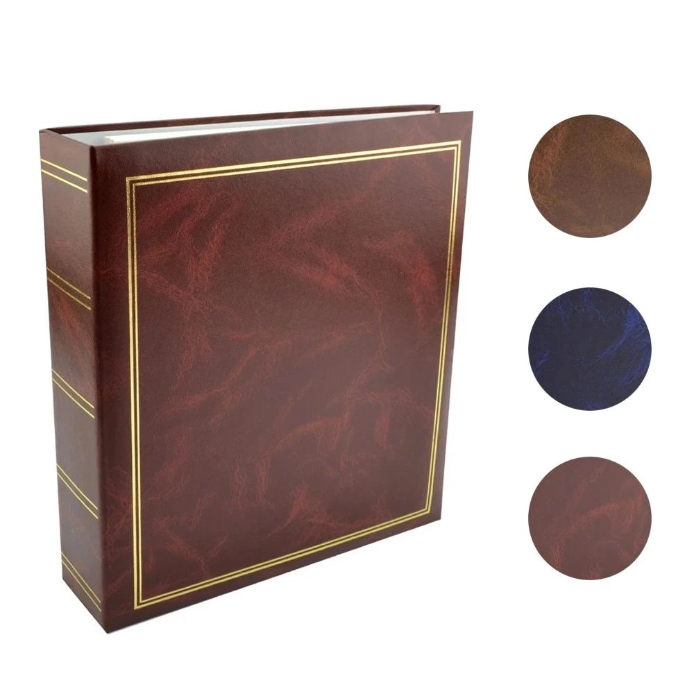 Album foto classic 23x28 cm, 50 pagini albe autoadezive, tip caiet mecanic culoare maro MultiMark GlobalProd