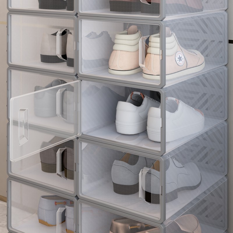 Cutie depozitare incaltaminte, inchidere cu capac, transparenta, 33.5 x 23 x 14 cm, material plastic MultiMark GlobalProd