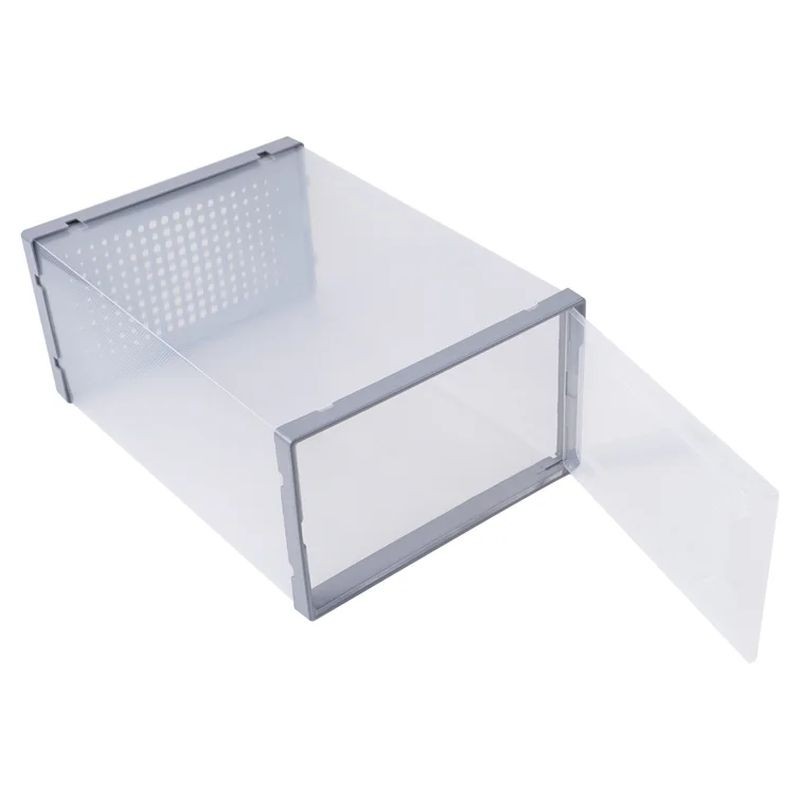 Cutie depozitare incaltaminte, inchidere cu capac, transparenta, 33.5 x 23 x 14 cm, material plastic MultiMark GlobalProd