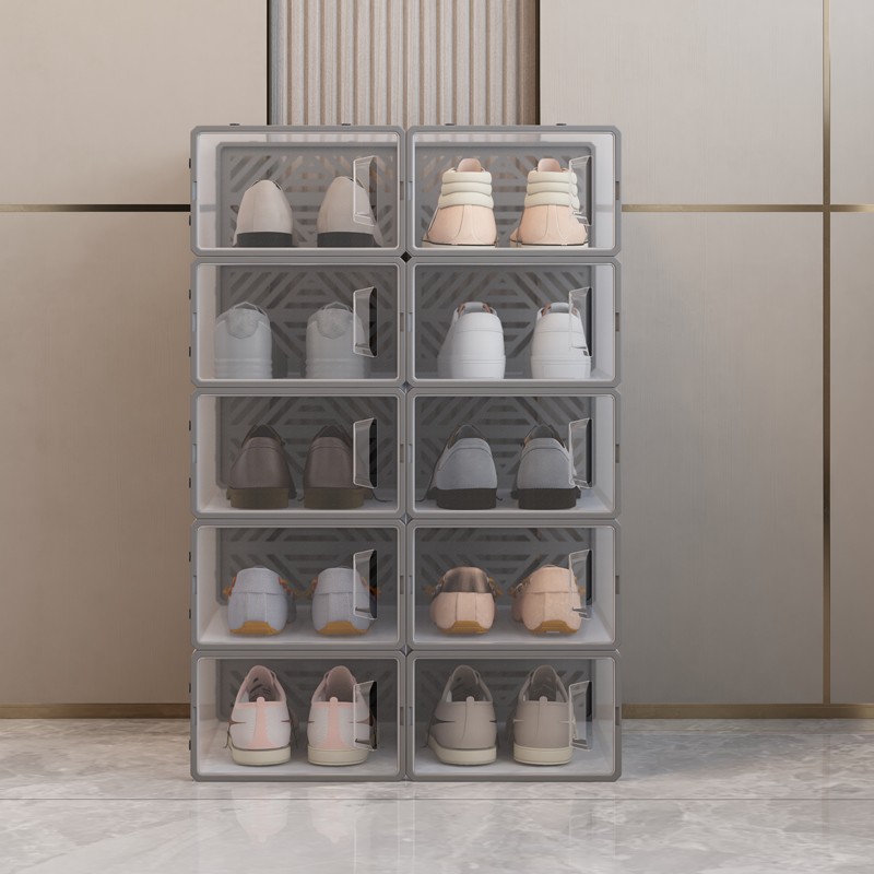 Cutie depozitare incaltaminte, inchidere cu capac, transparenta, 33.5 x 23 x 14 cm, material plastic MultiMark GlobalProd