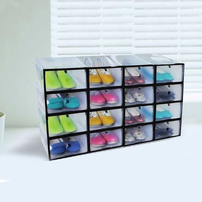 Cutie depozitare incaltaminte, inchidere cu capac, transparenta, 33.5 x 23 x 14 cm, material plastic MultiMark GlobalProd