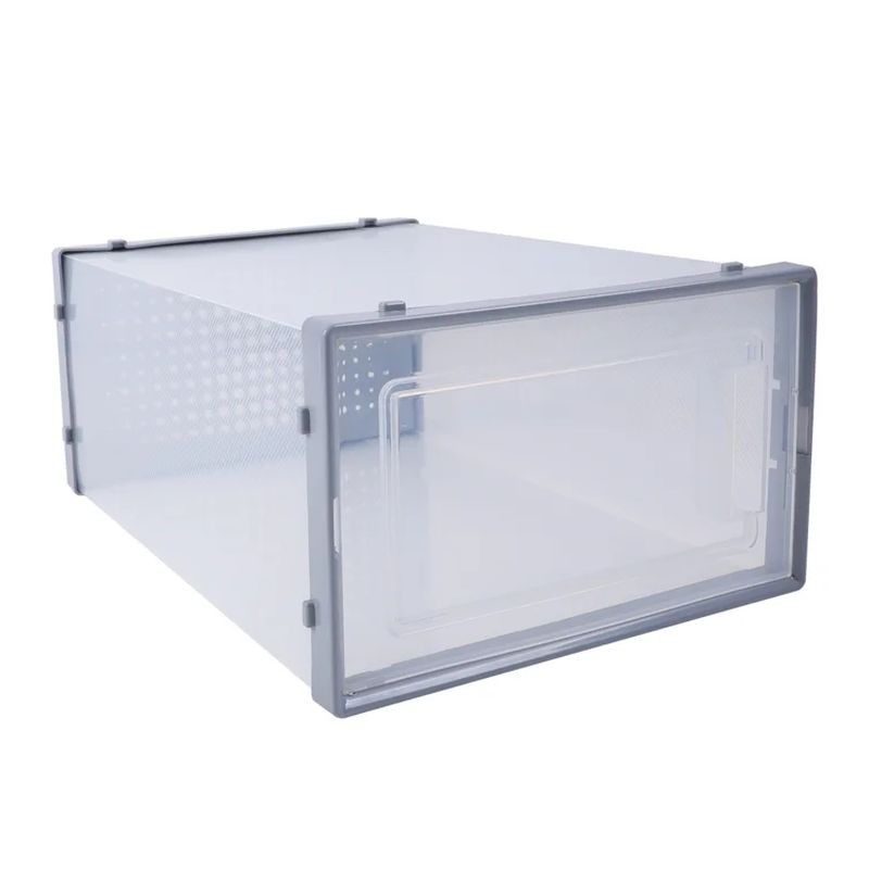 Cutie depozitare incaltaminte, inchidere cu capac, transparenta, 33.5 x 23 x 14 cm, material plastic MultiMark GlobalProd