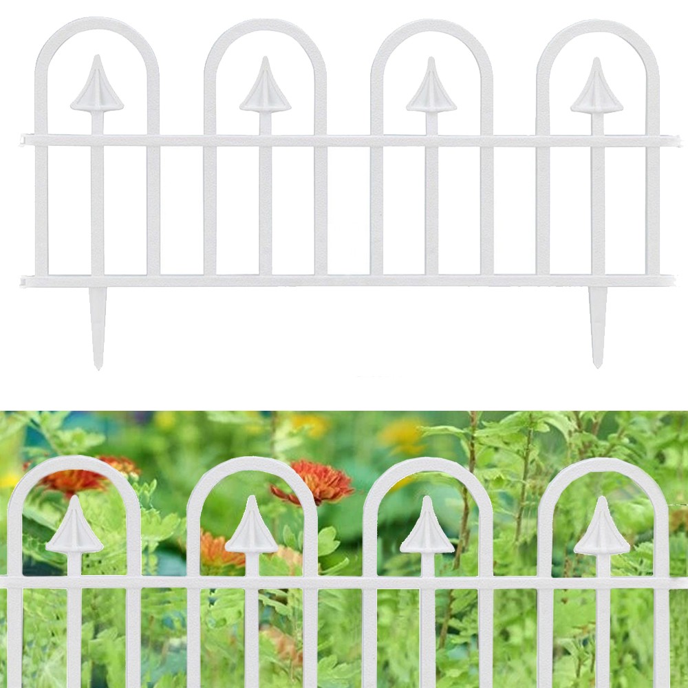 Gardulet pentru gradina, 60x31 cm, 4 segmente, posibilitate imbinare, pvc alb MultiMark GlobalProd