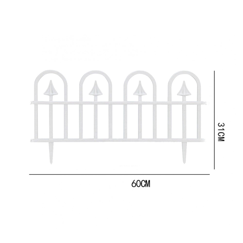 Gardulet pentru gradina, 60x31 cm, 4 segmente, posibilitate imbinare, pvc alb MultiMark GlobalProd