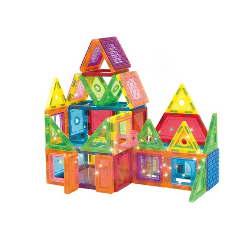 Set constructie magnetic 3d, diferite forme si culori, 130 piese MultiMark GlobalProd