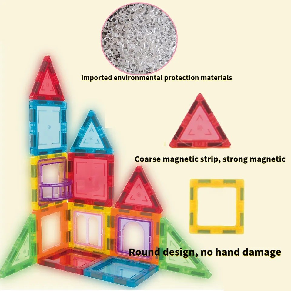 Set constructie magnetic 3d, diferite forme si culori, 130 piese MultiMark GlobalProd