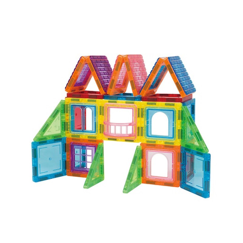 Set constructie magnetic 3d, diferite forme si culori, 130 piese MultiMark GlobalProd