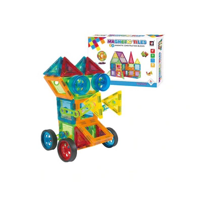 Set constructie magnetic 3d, diferite forme si culori, 130 piese MultiMark GlobalProd