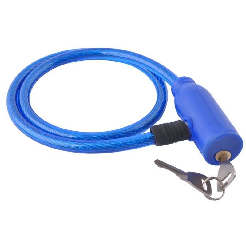 Cablu antifurt bicicleta, inchidere cheie, lungime 62 cm, rosu MultiMark GlobalProd