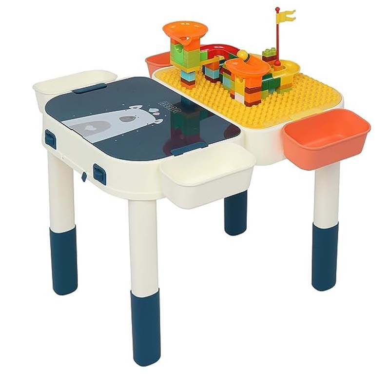 Masuta multifunctionala, doua suprafete, compatibila lego, activitati si cuburi constructii, pliabila, 57x59x45 cm MultiMark GlobalProd