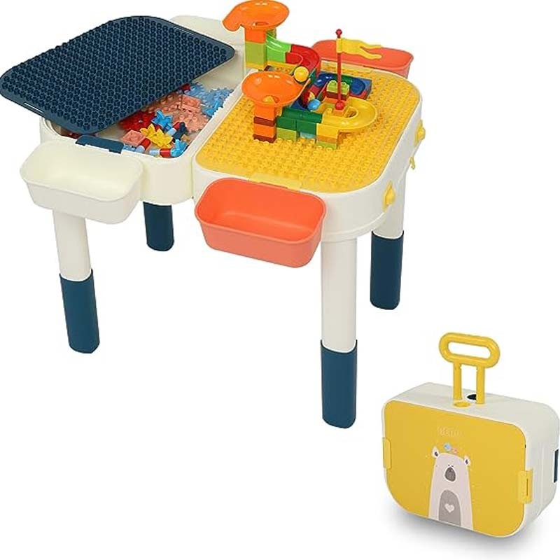 Masuta multifunctionala, doua suprafete, compatibila lego, activitati si cuburi constructii, pliabila, 57x59x45 cm MultiMark GlobalProd