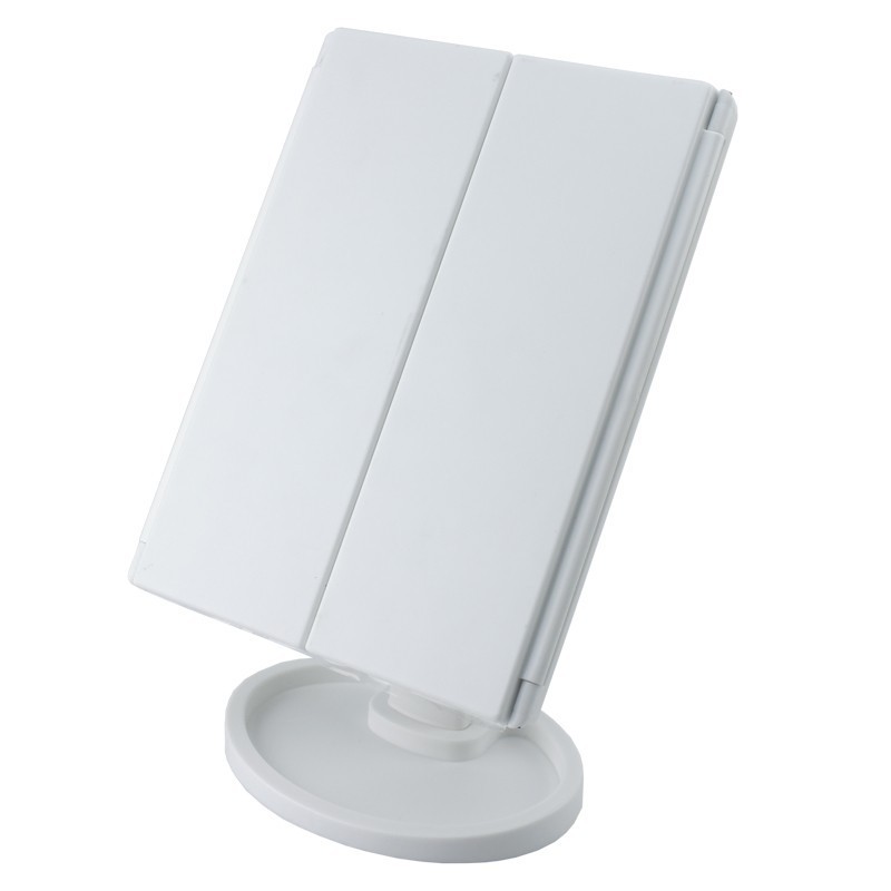 Oglinda cosmetica extensibila, 22 led-uri, zoom 2x 3x, buton touch, usb, alb MultiMark GlobalProd