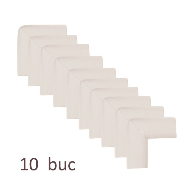 Protectie colturi mobila si muchii, set 10 accesorii spuma, 5.5x3.8 cm culoare alb MultiMark GlobalProd