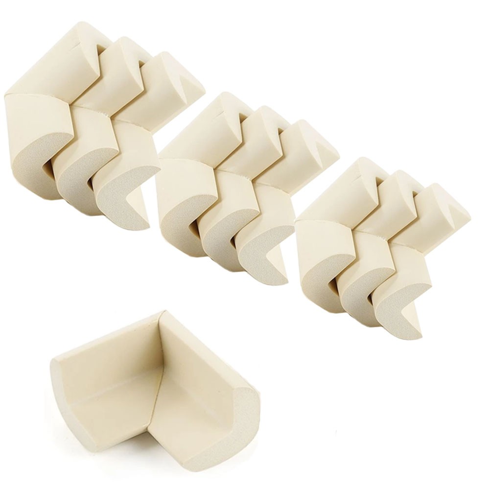 Protectie colturi mobila si muchii, set 10 accesorii spuma, 5.5x3.8 cm culoare alb MultiMark GlobalProd