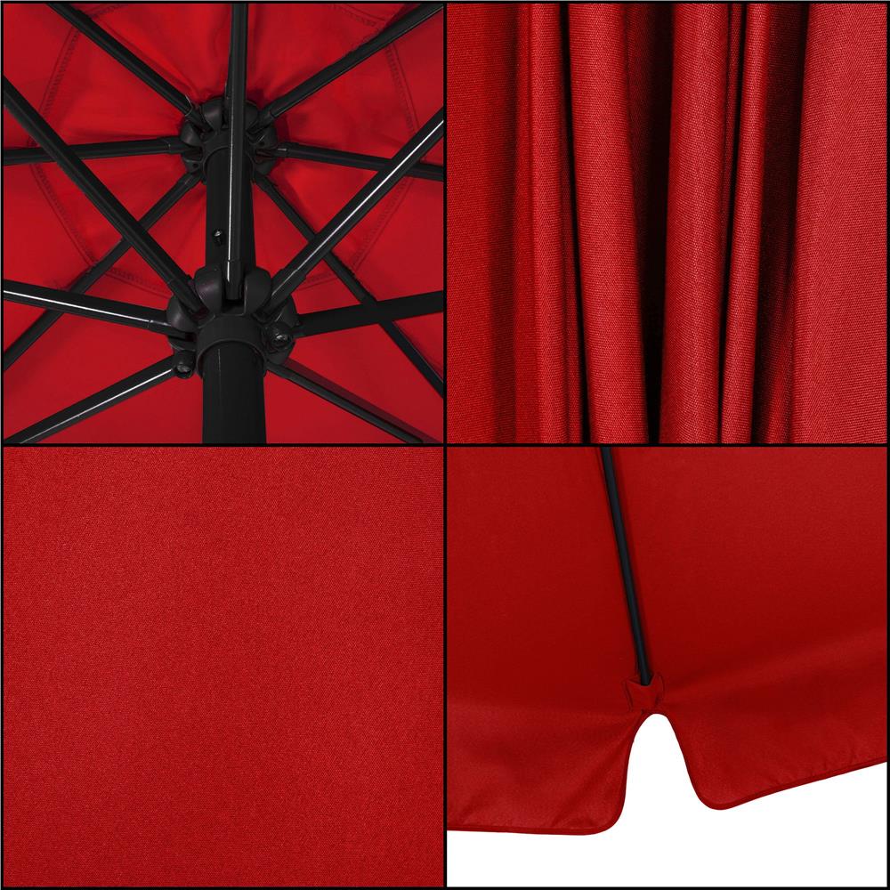Umbrela de gradina cu brat lateral banana, cu husa, 300cm, rosu Household NewTrend