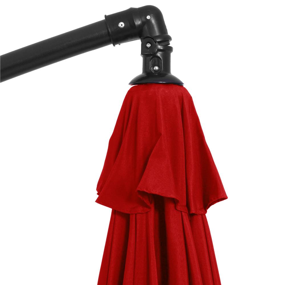 Umbrela de gradina cu brat lateral banana, cu husa, 300cm, rosu Household NewTrend