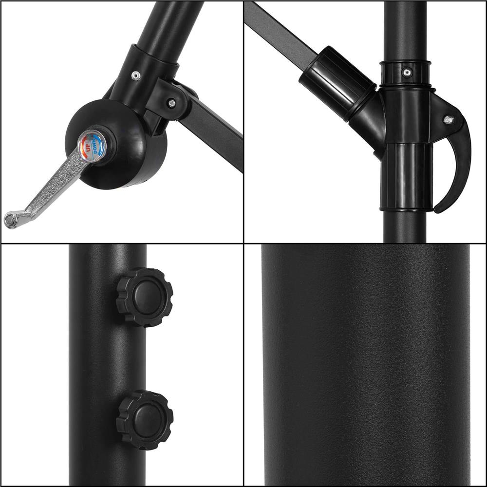 Umbrela de gradina cu brat lateral banana, cu husa, 300cm, rosu Household NewTrend