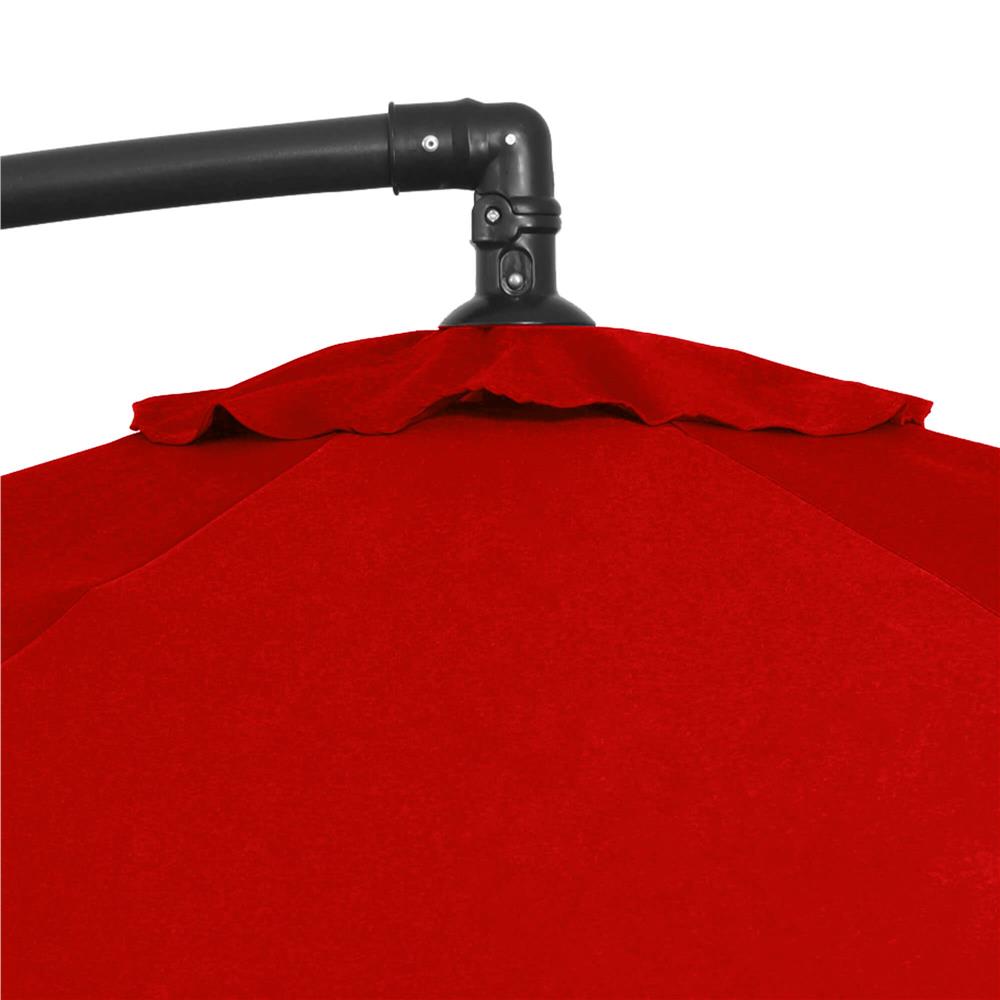 Umbrela de gradina cu brat lateral banana, cu husa, 300cm, rosu Household NewTrend