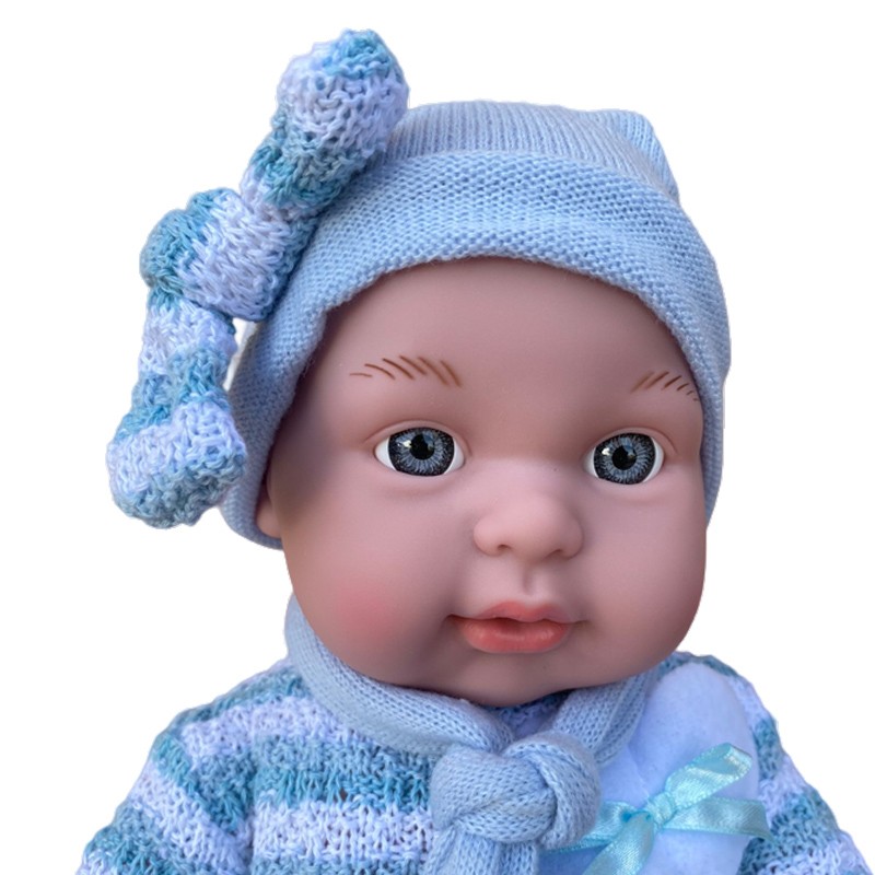 Papusa bebelus, aspect realistic, hainute incluse, caciula, inaltime 45 cm MultiMark GlobalProd