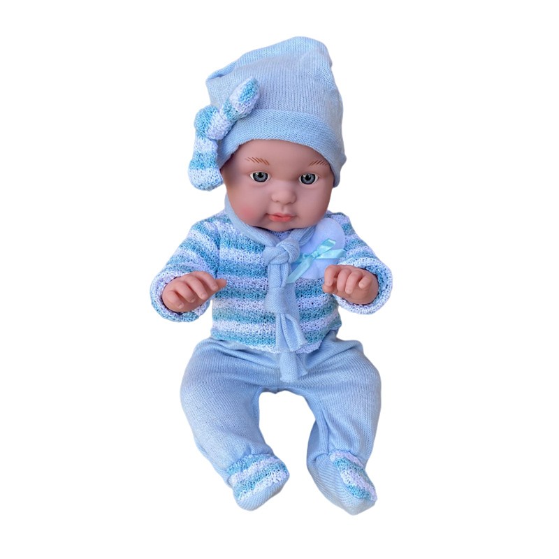 Papusa bebelus, aspect realistic, hainute incluse, caciula, inaltime 45 cm MultiMark GlobalProd