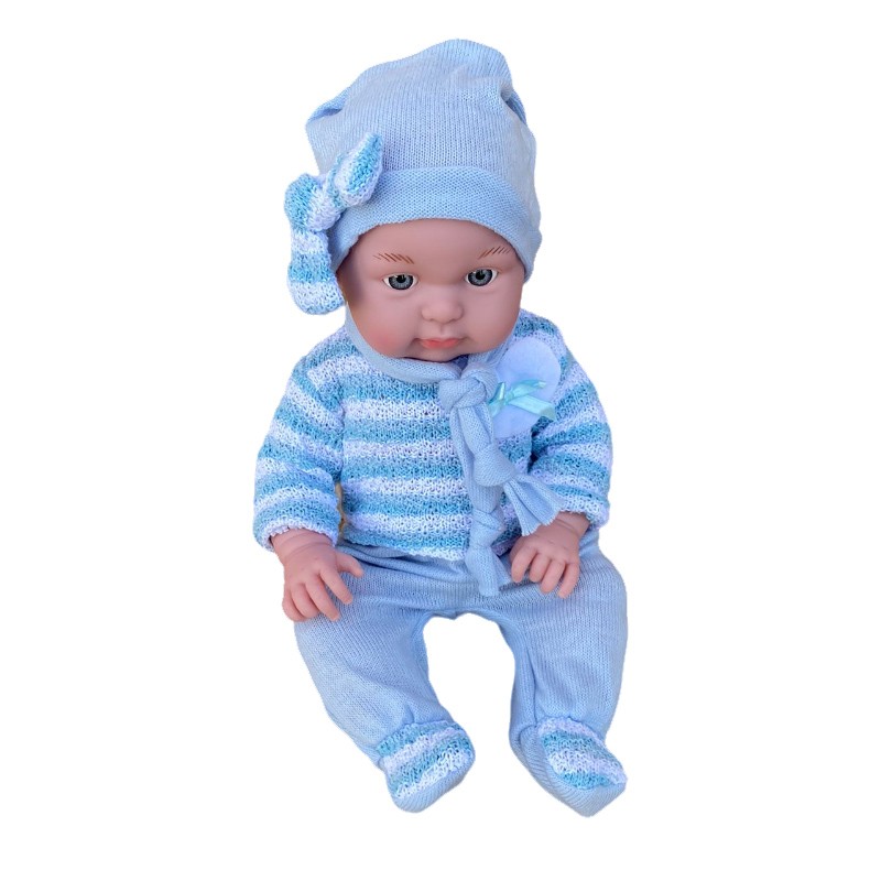 Papusa bebelus, aspect realistic, hainute incluse, caciula, inaltime 45 cm MultiMark GlobalProd