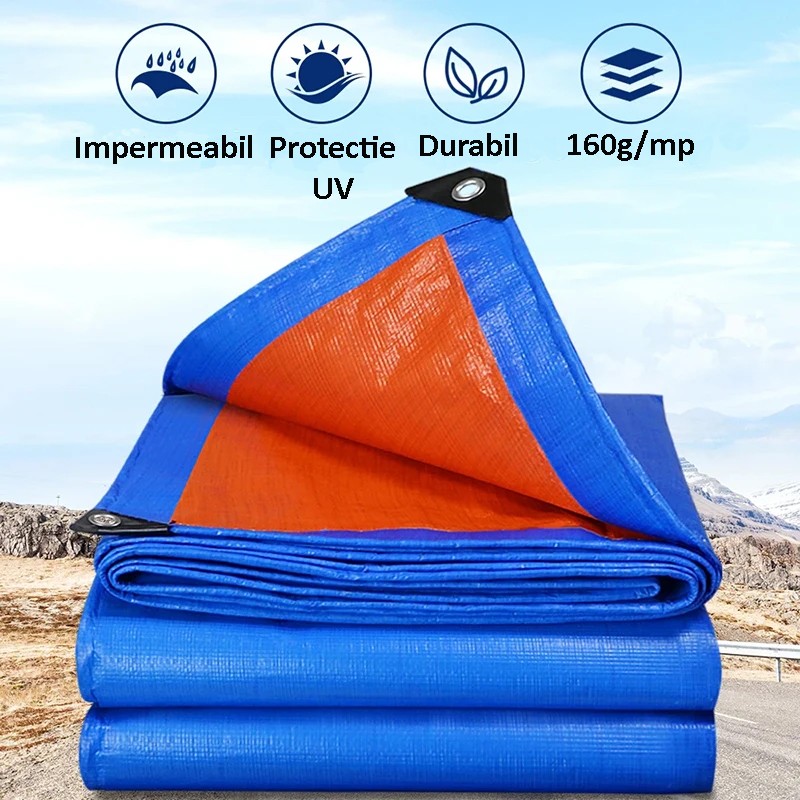 Prelata impermeabila de protectie, 2x3 m, inele prindere, 160g/mp MultiMark GlobalProd