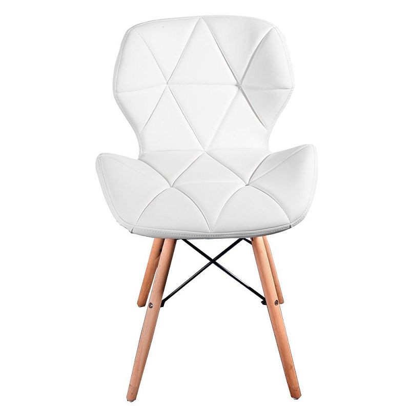 Scaun in stil scandinav, cadru din lemn, tapiterie piele eco, maxim 120 kg, cadru natur MultiMark GlobalProd