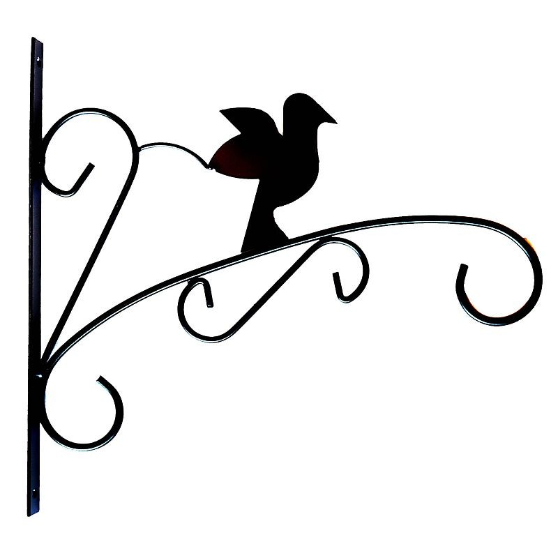 Suport ghiveci suspendat, montare pe perete, model pasare, metalic MultiMark GlobalProd