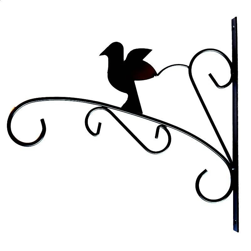 Suport ghiveci suspendat, montare pe perete, model pasare, metalic MultiMark GlobalProd