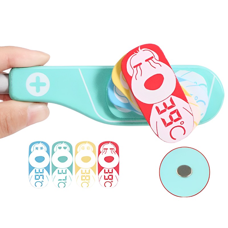 Trusa doctor stomatolog copii, set din lemn cu multiple accesorii, geanta cu fermoar MultiMark GlobalProd