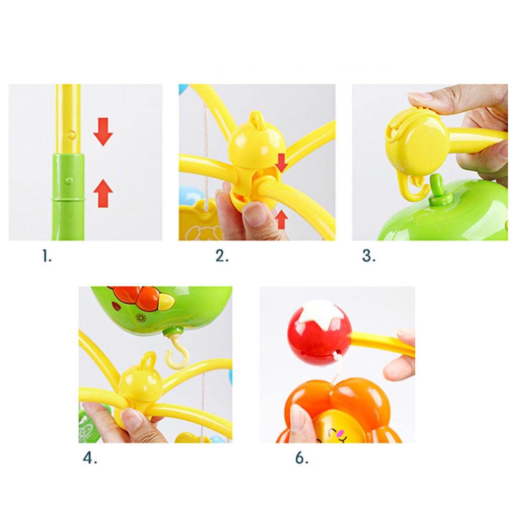 Carusel muzical pentru patut, rotativ, timer, 3 moduri muzicale, figurine albinute multicolor MultiMark GlobalProd