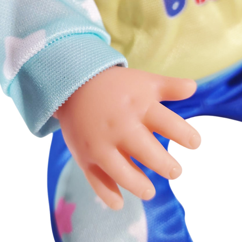 Papusa bebelus care face pipi, hainute baietel, inaltime 40 cm, olita, suzeta, sticluta, 3 ani+ MultiMark GlobalProd