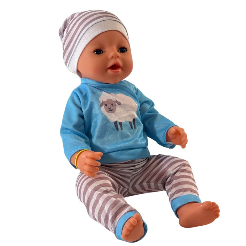 Papusa interactiva care face pipi, farfurie, olita, suzeta, pampers, inaltime 45 cm, 3 ani+ MultiMark GlobalProd