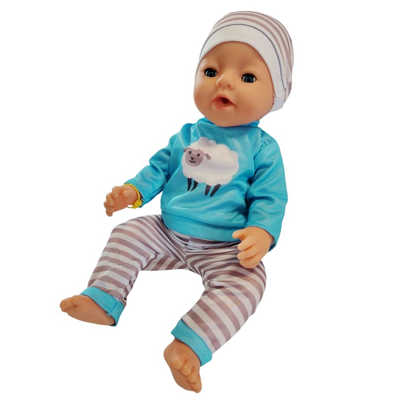 Papusa interactiva care face pipi, farfurie, olita, suzeta, pampers, inaltime 45 cm, 3 ani+ MultiMark GlobalProd