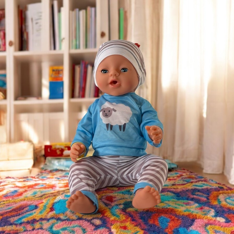 Papusa interactiva care face pipi, farfurie, olita, suzeta, pampers, inaltime 45 cm, 3 ani+ MultiMark GlobalProd