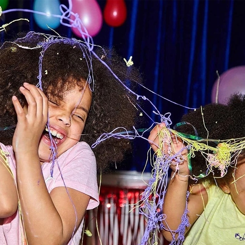 Spray confetti pentru petreceri, crazzy ribbon, diverse culori culoare mov MultiMark GlobalProd