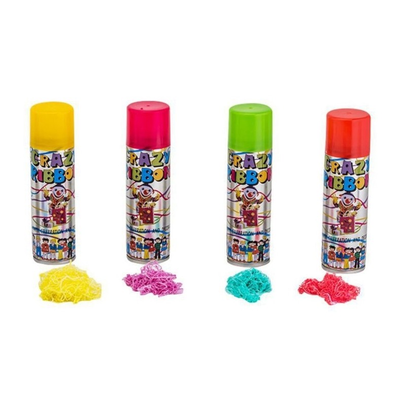 Spray confetti pentru petreceri, crazzy ribbon, diverse culori culoare verde MultiMark GlobalProd