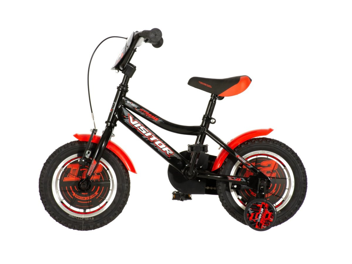 Bicicleta copii, 12 inch, roti ajutatoare, cadru otel 8 inch, roti ajutatoare, visitor xtreme kids MultiMark GlobalProd
