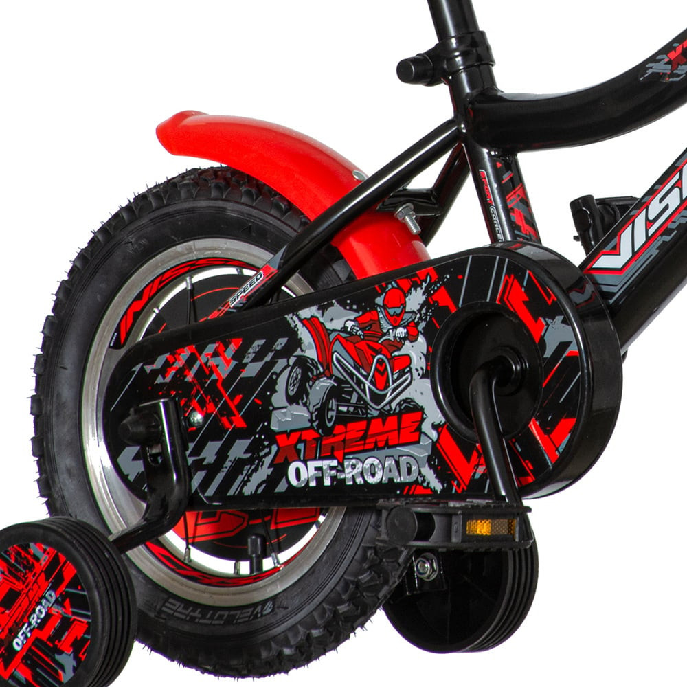 Bicicleta copii, 12 inch, roti ajutatoare, cadru otel 8 inch, roti ajutatoare, visitor xtreme kids MultiMark GlobalProd