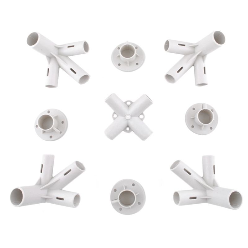 Conectori pentru pavilion de gradina 3x3 m, abs alb, set 9 piese MultiMark GlobalProd