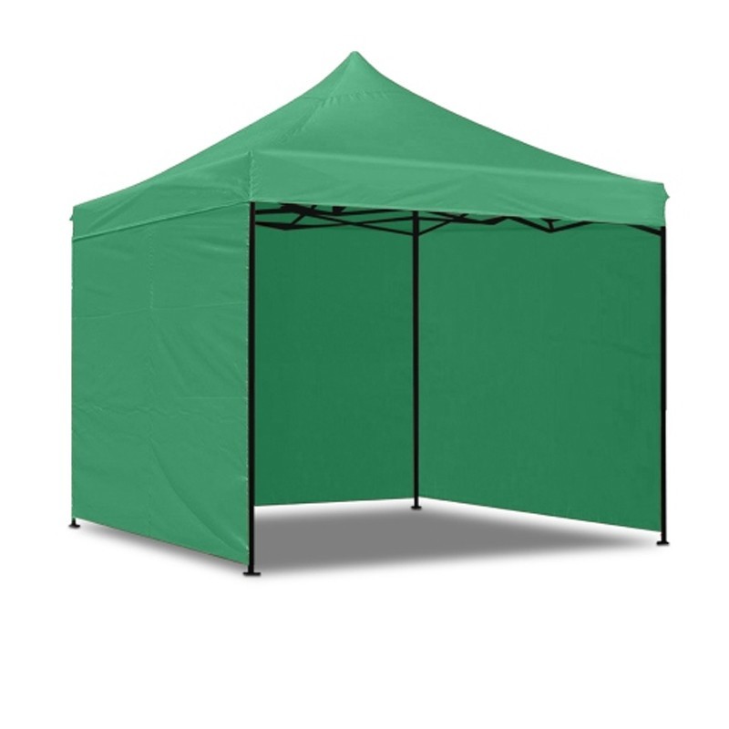 Cort gradina quick tent, 3x3x3 m, 3 pereti laterali, structura metalica, impermeabil, verde MultiMark GlobalProd