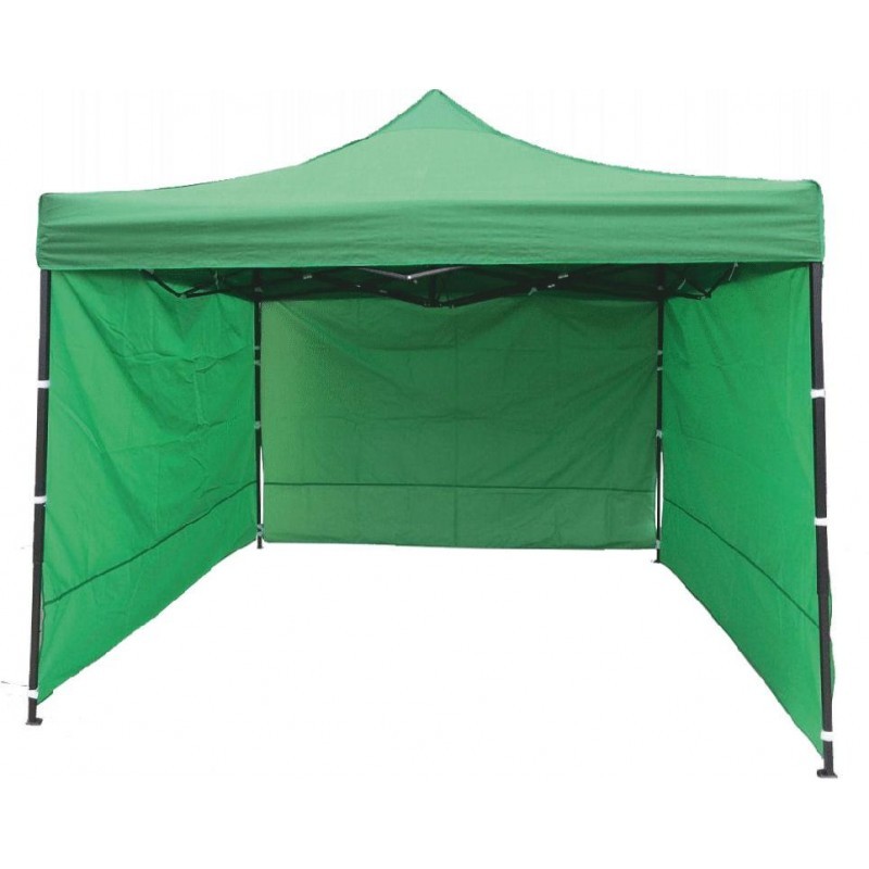 Cort gradina quick tent, 3x3x3 m, 3 pereti laterali, structura metalica, impermeabil, verde MultiMark GlobalProd