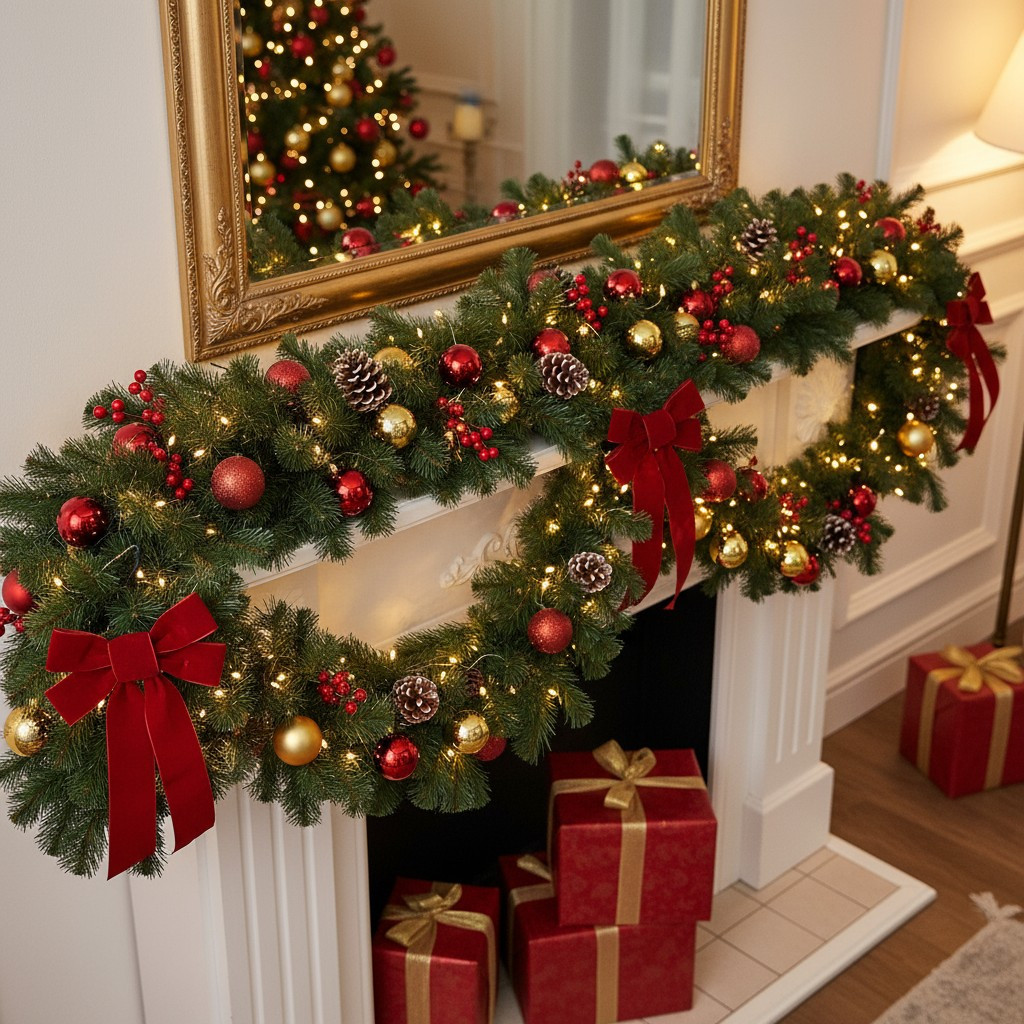 Ghirlanda decorativa royal forest, brad artificial dens, lungime 5.4 m, textura realista MultiMark GlobalProd