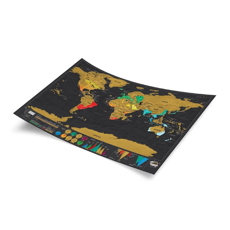 Harta razuibila a lumii, rigla cu lupa, sickere, ace atasare foto, 82.5 x 59.4 cm MultiMark GlobalProd